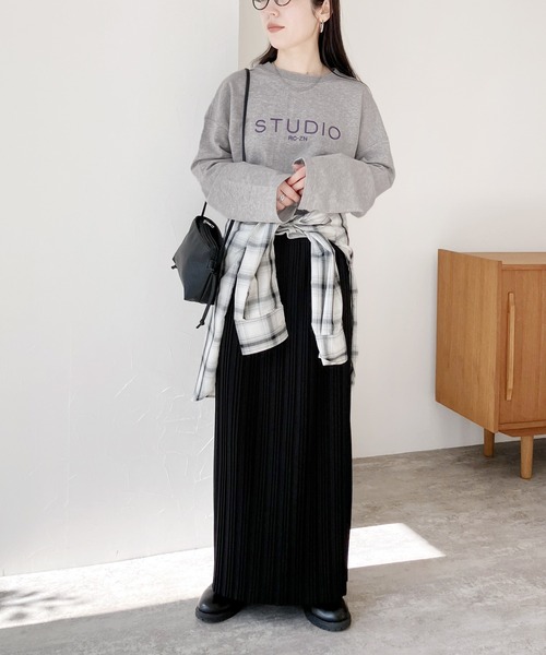 reca(レカ)の「刺繍ロゴロンTシャツ(Tシャツ/カットソー・レディース・ブラック/グレー/オフホワイト・FREE)」の21枚目の写真