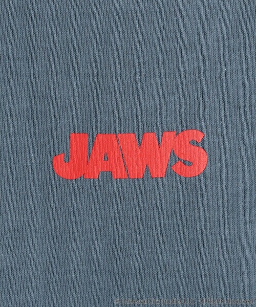 FREAK'S STORE（フリークスストア）の「JAWS/ジョーズ 【WEB限定】 KID’S 別注 ビッグシルエット バックプリント クルーネックTシャツ（Tシャツ/カットソー・キッズ・グリーン/ホワイト/ブラック/グレー/サックスブルー・120/130/140/150）」の8枚目の写真
