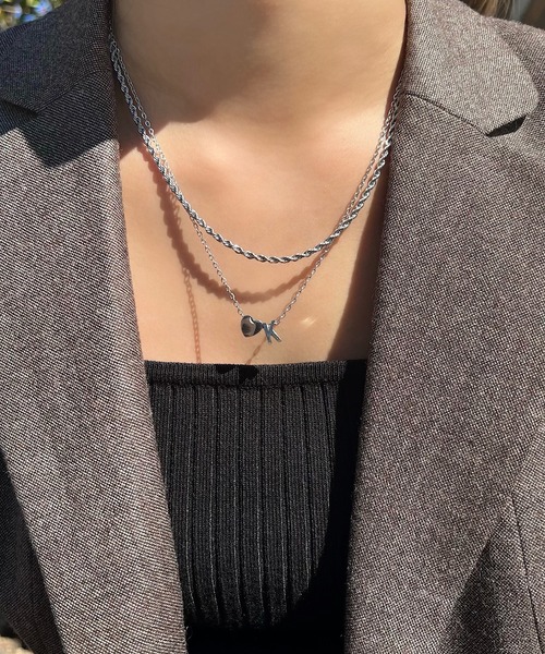 blackdia ocean(ブラックダイヤオーシャン)の「blackdia ocean ハートイニシャルネックレス(ネックレス・レディース・A/C/E/H/I/J/K/M/T/Y・45cm)」の7枚目の写真