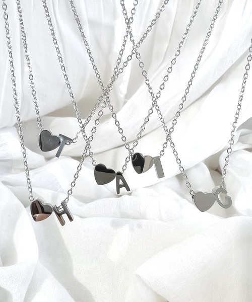 blackdia ocean(ブラックダイヤオーシャン)の「blackdia ocean ハートイニシャルネックレス(ネックレス・レディース・A/C/E/H/I/J/K/M/T/Y・45cm)」の12枚目の写真