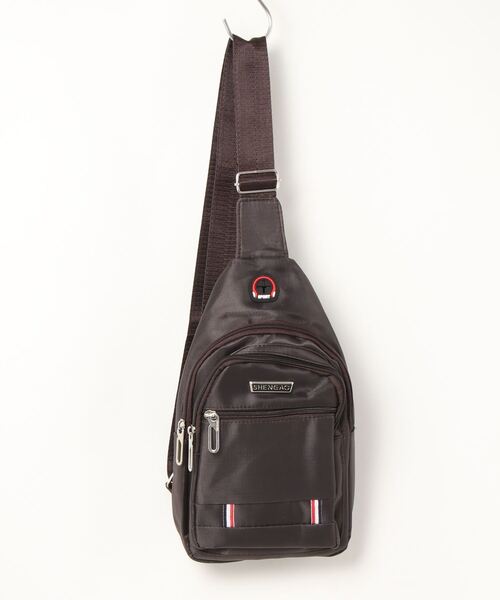 STYLEBLOCK（スタイルブロック）の「イヤホンホール付きボディバッグ（ボディバッグ/ウエストポーチ・メンズ・ブルー/グレー/ブラウン/ブラック・FREE）」の3枚目の写真