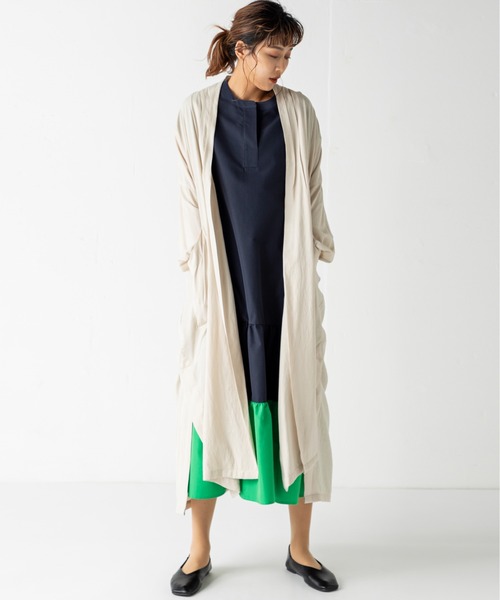 MILLION CARATS（ミリオンカラッツ）の「スラブロングカーディガン（シャツ/ブラウス・レディース・ベージュ/オフホワイト・FREE）」の3枚目の写真