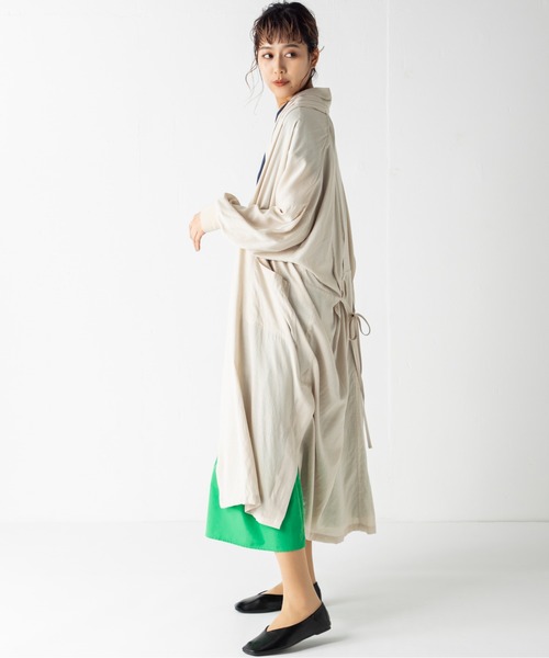 MILLION CARATS（ミリオンカラッツ）の「スラブロングカーディガン（シャツ/ブラウス・レディース・ベージュ/オフホワイト・FREE）」の6枚目の写真