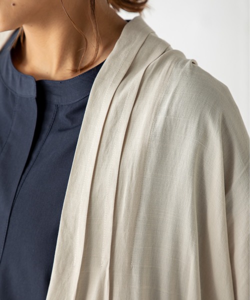 MILLION CARATS（ミリオンカラッツ）の「スラブロングカーディガン（シャツ/ブラウス・レディース・ベージュ/オフホワイト・FREE）」の9枚目の写真