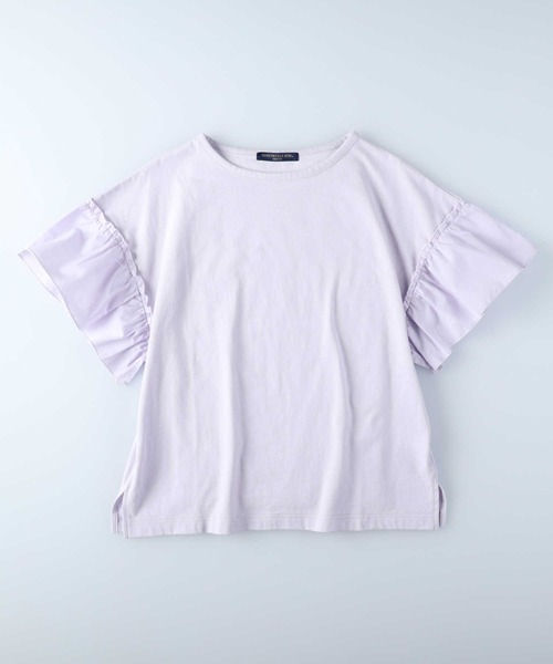 HONEYSUCKLE ROSE（ハニーサックルローズ）の「【HONEYSUCKLE ROSE】袖フリルカットソー（Tシャツ/カットソー・レディース・ホワイト/ライトグレー/ブラック/イエロー/ライラック・M/L）」の4枚目の写真