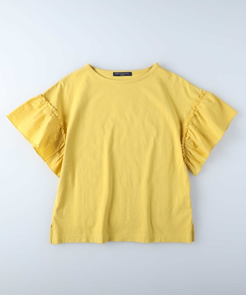 HONEYSUCKLE ROSE（ハニーサックルローズ）の「【HONEYSUCKLE ROSE】袖フリルカットソー（Tシャツ/カットソー・レディース・ホワイト/ライトグレー/ブラック/イエロー/ライラック・M/L）」の5枚目の写真