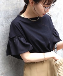 HONEYSUCKLE ROSE | 【HONEYSUCKLE ROSE】袖フリルカットソー(Tシャツ/カットソー)