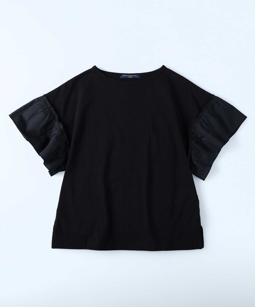 HONEYSUCKLE ROSE（ハニーサックルローズ）の「【HONEYSUCKLE ROSE】袖フリルカットソー（Tシャツ/カットソー・レディース・ホワイト/ライトグレー/ブラック/イエロー/ライラック・M/L）」の9枚目の写真