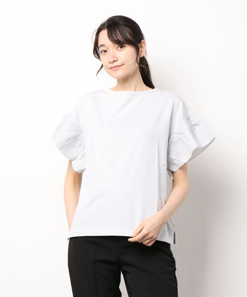 HONEYSUCKLE ROSE（ハニーサックルローズ）の「【HONEYSUCKLE ROSE】袖フリルカットソー（Tシャツ/カットソー・レディース・ホワイト/ライトグレー/ブラック/イエロー/ライラック・M/L）」の17枚目の写真
