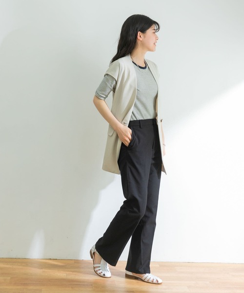 URBAN RESEARCH（アーバンリサーチ）の「綿麻オックスフレアーパンツ（その他パンツ・レディース・ブラウン系その他/ブラック/レッド系その他・38/36/34）」の17枚目の写真