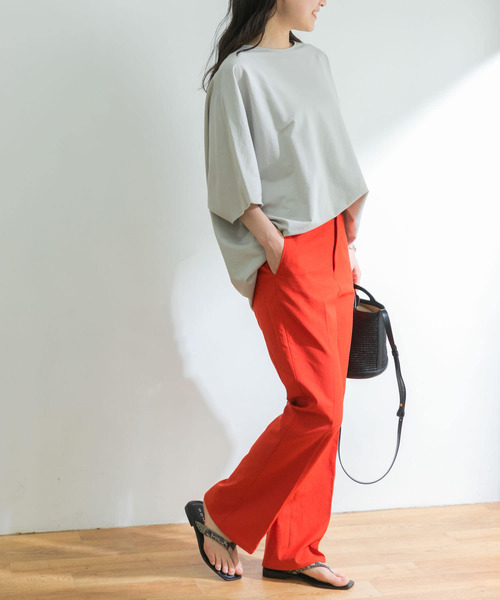 URBAN RESEARCH（アーバンリサーチ）の「綿麻オックスフレアーパンツ（その他パンツ・レディース・ブラウン系その他/ブラック/レッド系その他・38/36/34）」の11枚目の写真