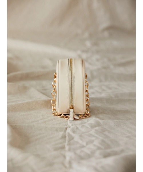 AMERICAN HOLIC（アメリカンホリック）の「ミニキューブ型チェーンバッグ（ハンドバッグ・レディース・アイボリー/ブラック/ピンク・FREE）」の6枚目の写真