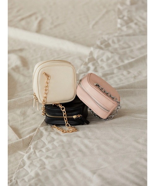 AMERICAN HOLIC（アメリカンホリック）の「ミニキューブ型チェーンバッグ（ハンドバッグ・レディース・アイボリー/ブラック/ピンク・FREE）」の18枚目の写真