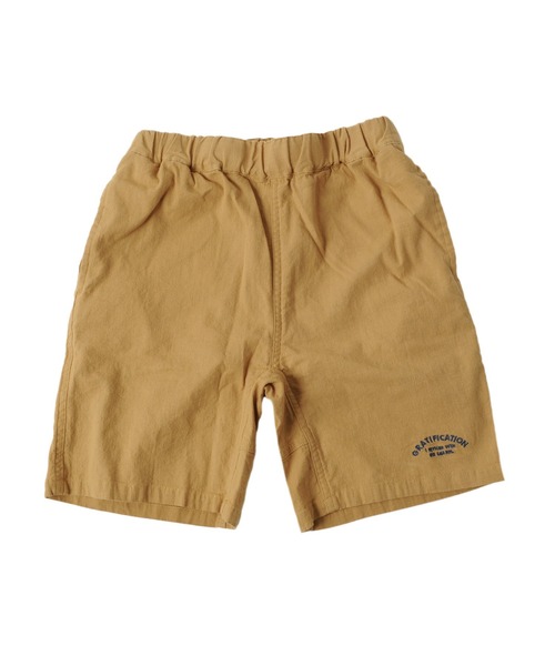 GLAZOS（グラソス）の「コットンストレッチ・刺繍ロゴショートパンツ（その他パンツ・キッズ・オレンジ/カーキ/ブラック/サックスブルー/ベージュ・130cm/150cm/170cm/140cm/160cm）」の2枚目の写真