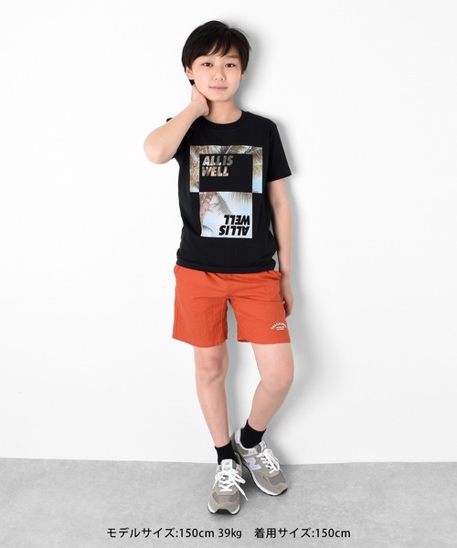 GLAZOS（グラソス）の「コットンストレッチ・刺繍ロゴショートパンツ（その他パンツ・キッズ・オレンジ/カーキ/ブラック/サックスブルー/ベージュ・130cm/150cm/170cm/140cm/160cm）」の8枚目の写真