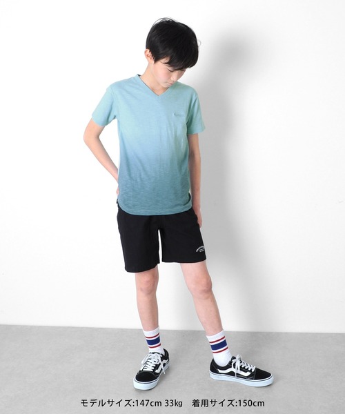 GLAZOS（グラソス）の「コットンストレッチ・刺繍ロゴショートパンツ（その他パンツ・キッズ・オレンジ/カーキ/ブラック/サックスブルー/ベージュ・130cm/150cm/170cm/140cm/160cm）」の9枚目の写真