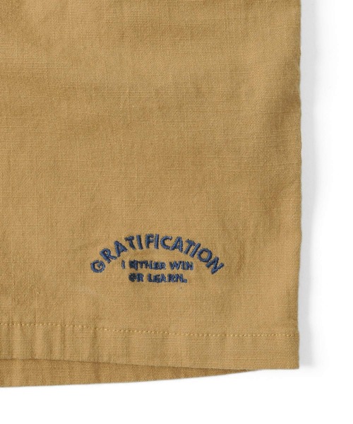 GLAZOS（グラソス）の「コットンストレッチ・刺繍ロゴショートパンツ（その他パンツ・キッズ・オレンジ/カーキ/ブラック/サックスブルー/ベージュ・130cm/150cm/170cm/140cm/160cm）」の14枚目の写真