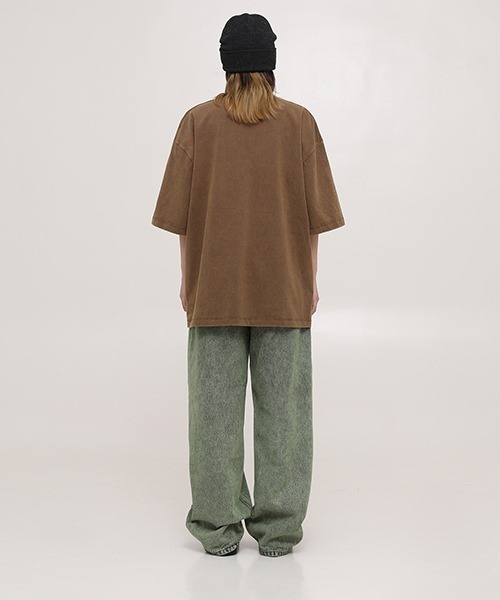 MASONPRINCE（メイソンプリンス）の「【MASONPRINCE】6 color oversized brand logo TEE DT3146（Tシャツ/カットソー・メンズ・グリーン/ブラウン/ブラック/ホワイト/ネイビー/クリーム・S/L/M）」の8枚目の写真