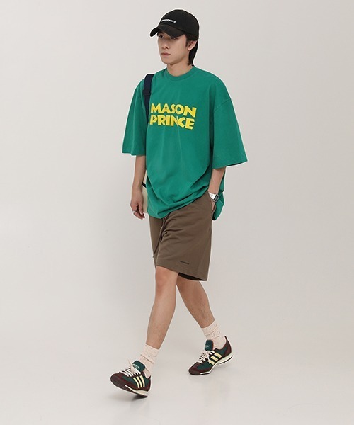 MASONPRINCE（メイソンプリンス）の「【MASONPRINCE】6 color oversized brand logo TEE DT3146（Tシャツ/カットソー・メンズ・グリーン/ブラウン/ブラック/ホワイト/ネイビー/クリーム・S/L/M）」の12枚目の写真