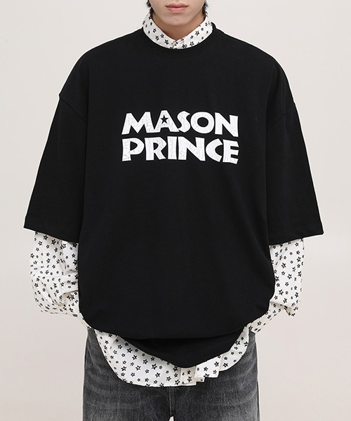 MASONPRINCE（メイソンプリンス）の「【MASONPRINCE】6 color oversized brand logo TEE DT3146（Tシャツ/カットソー・メンズ・グリーン/ブラウン/ブラック/ホワイト/ネイビー/クリーム・S/L/M）」の18枚目の写真