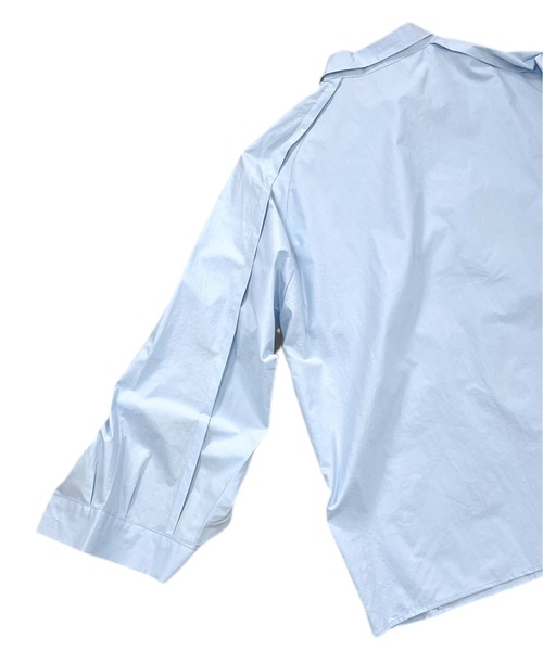 Chikashitsu +(チカシツプラス)の「【Chikashitsu +/チカシツプラス】oversized slit design shirts/長袖シャツ 白シャツ 青シャツ オーバーサイズシャツ ビッグサイズ(シャツ/ブラウス・メンズ・サックスブルー/ブラック/ホワイト・ONE SIZE)」の17枚目の写真