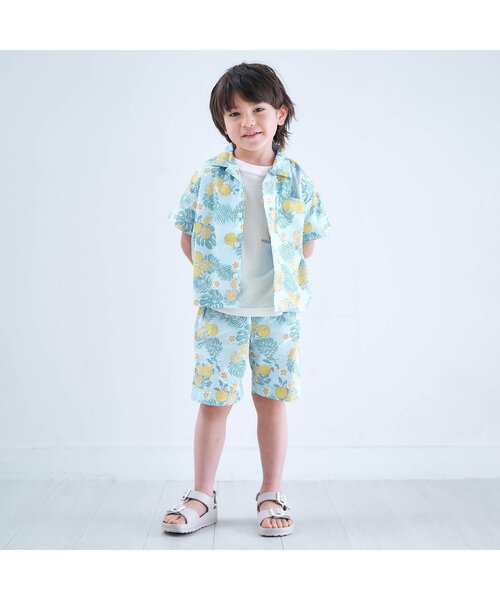 apres les cours(アプレレクール)の「トロピカルモチーフTシャツ(Tシャツ/カットソー・キッズ・アイボリー/キナリ・140/110/100/90/130/120/80)」の5枚目の写真