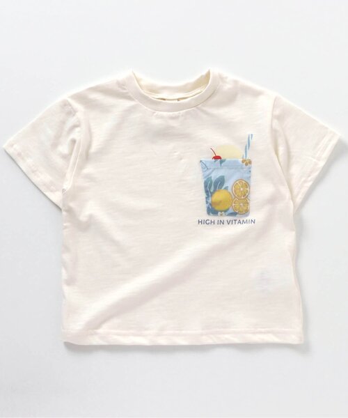 apres les cours(アプレレクール)の「トロピカルモチーフTシャツ(Tシャツ/カットソー・キッズ・アイボリー/キナリ・140/110/100/90/130/120/80)」の12枚目の写真