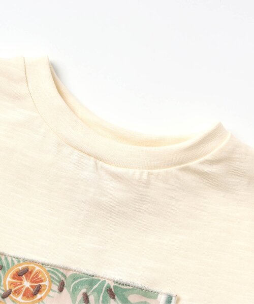 apres les cours(アプレレクール)の「トロピカルモチーフTシャツ(Tシャツ/カットソー・キッズ・アイボリー/キナリ・140/110/100/90/130/120/80)」の15枚目の写真
