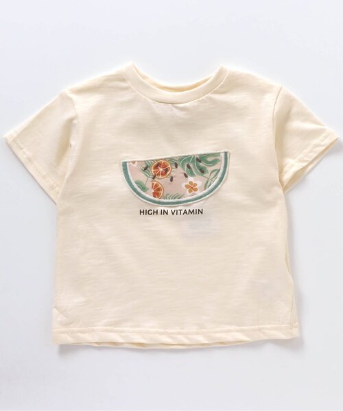 apres les cours(アプレレクール)の「トロピカルモチーフTシャツ(Tシャツ/カットソー・キッズ・アイボリー/キナリ・140/110/100/90/130/120/80)」の19枚目の写真
