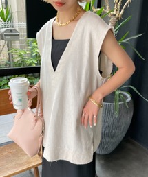 CIAOPANIC | 【WEB限定】こなれ感漂う、リネン混Vネックベスト(ベスト)