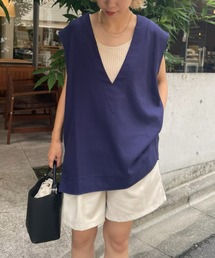 CIAOPANIC | 【WEB限定】こなれ感漂う、リネン混Vネックベスト(ベスト)