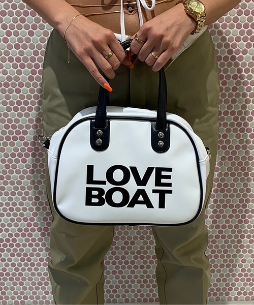 Ober Tashe(オーバータッシェ)の「LOVEBOATボストンバッグ(ボストンバッグ・レディース・ホワイト/ブラック・FREE)」の3枚目の写真