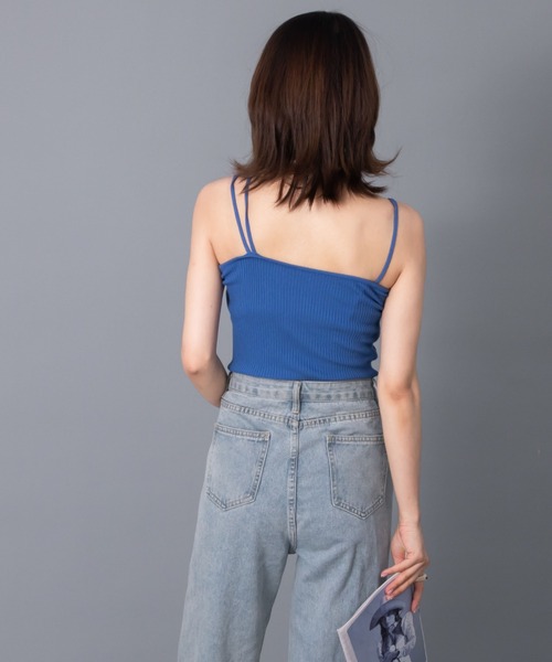 solleim（ソルレム）の「アシメネックリブニットキャミソール（キャミソール・レディース・ブラック/イエロー/ブルー・M）」の15枚目の写真