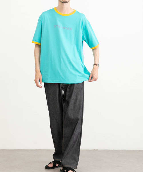 URBAN RESEARCH（アーバンリサーチ）の「URBAN RESEARCH iD　STRANGERリンガーTシャツ（Tシャツ/カットソー・メンズ・ホワイト/グリーン/ブルー・LARGE/MEDIUM）」の10枚目の写真