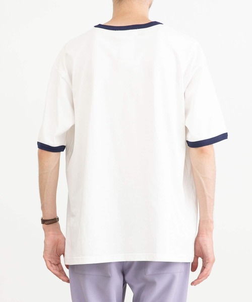 URBAN RESEARCH（アーバンリサーチ）の「URBAN RESEARCH iD　STRANGERリンガーTシャツ（Tシャツ/カットソー・メンズ・ホワイト/グリーン/ブルー・LARGE/MEDIUM）」の13枚目の写真