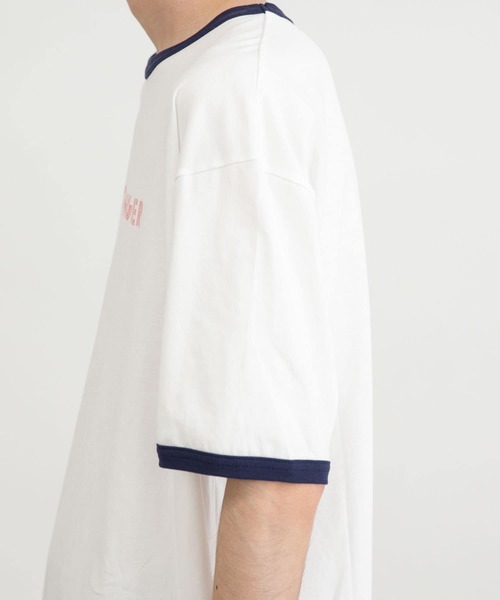 URBAN RESEARCH（アーバンリサーチ）の「URBAN RESEARCH iD　STRANGERリンガーTシャツ（Tシャツ/カットソー・メンズ・ホワイト/グリーン/ブルー・LARGE/MEDIUM）」の16枚目の写真