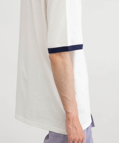 URBAN RESEARCH（アーバンリサーチ）の「URBAN RESEARCH iD　STRANGERリンガーTシャツ（Tシャツ/カットソー・メンズ・ホワイト/グリーン/ブルー・LARGE/MEDIUM）」の17枚目の写真