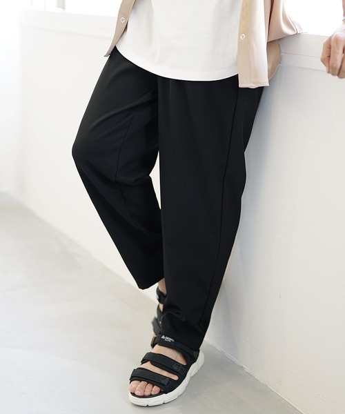 MinoriTY(マイノリティ)の「【MinoriTY】とろみ素材リラックスイージーパンツ テーパードパンツ スラックス メンズ 部屋着 秋服 夏服(スラックス・メンズ・グレイッシュベージュ/ブラック/カーキ/ブルー・L/S/M)」の5枚目の写真