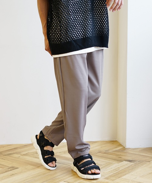 MinoriTY(マイノリティ)の「【MinoriTY】とろみ素材リラックスイージーパンツ テーパードパンツ スラックス メンズ 部屋着 秋服 夏服(スラックス・メンズ・グレイッシュベージュ/ブラック/カーキ/ブルー・L/S/M)」の8枚目の写真