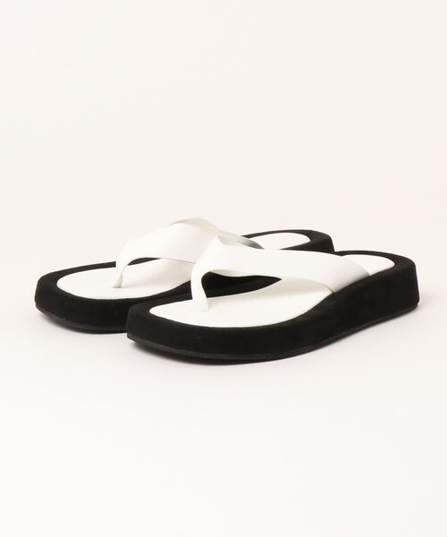 L.H.P（エルエイチピー）の「courage/クラージュ/トングサンダル（サンダル・レディース・ホワイト/ブラック・S/M/L）」の7枚目の写真