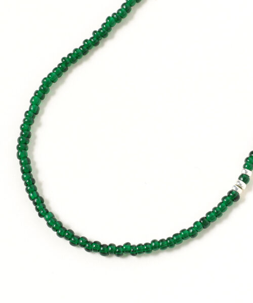 BEAMS LIGHTS（ビームスライツ）の「FOLK/N / ビーズ ネックレス（ネックレス・メンズ・ブラック/グリーン・ONE SIZE）」の3枚目の写真