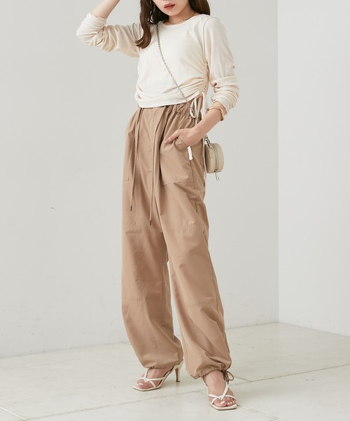 eirocori トップス Chico（チコ）の「サイドドロストシアーリブトップス（Tシャツ