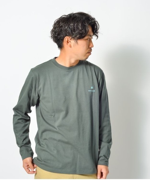 Snow Peak(スノーピーク)の「Sierra Cup L/S T shirt(Tシャツ/カットソー・メンズ・ホワイト/ブラック/グリーン・LARGE/MEDIUM/SMALL/X-LARGE)」の1枚目の写真