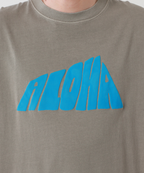 SALVAGE PUBLIC(サルベージパブリック)の「【SALVAGE PUBLIC/サルベージパブリック×JS】別注 ピグメント Tシャツ“Aloha”(Tシャツ/カットソー・メンズ・グレー/グリーン・MEDIUM/LARGE)」の12枚目の写真