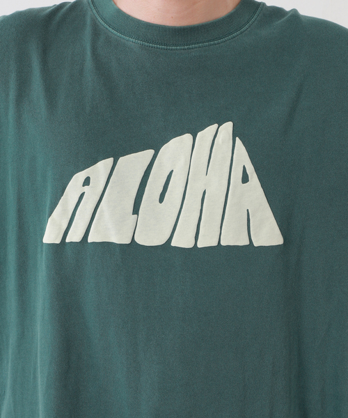 SALVAGE PUBLIC(サルベージパブリック)の「【SALVAGE PUBLIC/サルベージパブリック×JS】別注 ピグメント Tシャツ“Aloha”(Tシャツ/カットソー・メンズ・グレー/グリーン・MEDIUM/LARGE)」の14枚目の写真