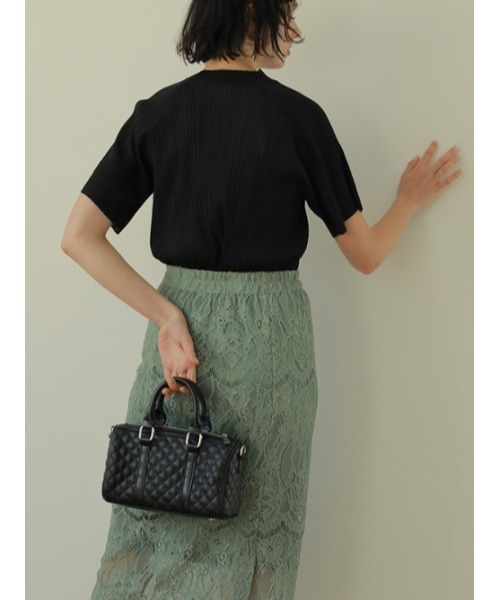 AMAIL(アマイル)の「Pleats half cloth(Tシャツ/カットソー・レディース・ラベンダー/ブルー/ホワイト/ブラック・FREE)」の15枚目の写真