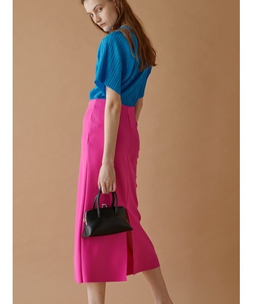 AMAIL(アマイル)の「Pleats half cloth(Tシャツ/カットソー・レディース・ラベンダー/ブルー/ホワイト/ブラック・FREE)」の7枚目の写真