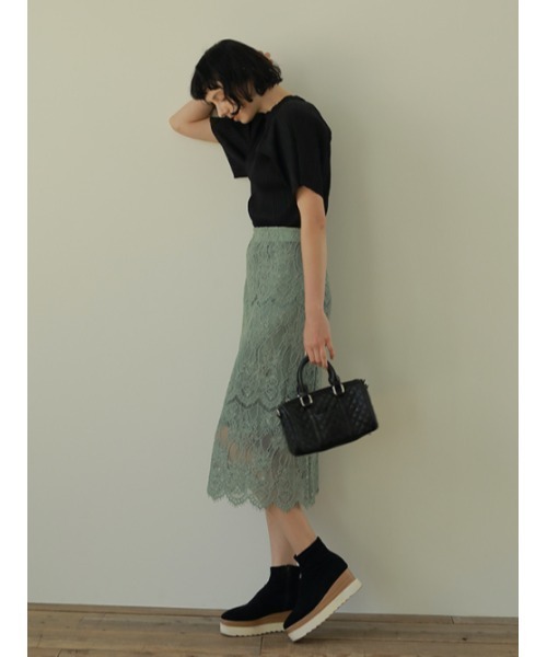 AMAIL(アマイル)の「Pleats half cloth(Tシャツ/カットソー・レディース・ラベンダー/ブルー/ホワイト/ブラック・FREE)」の14枚目の写真
