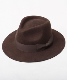 ReqHatter（レックハッター）の「フラット ロングブリム フェルト 中折れハット（つば広）（ハット）」