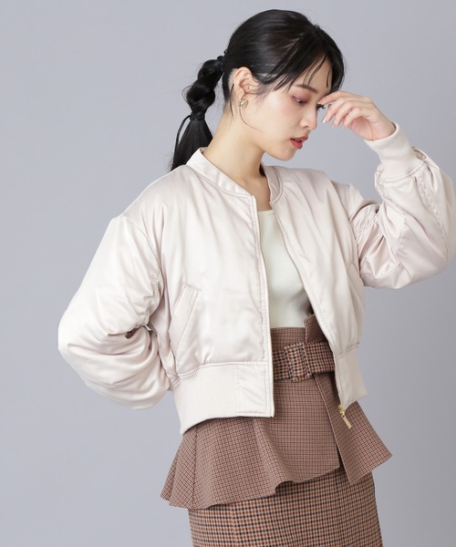 JILL by JILL STUART(ジルバイジルスチュアート)の「◇MA-1ブルゾン(MA-1・レディース・ベージュ/カーキ・SMALL/MEDIUM)」の1枚目の写真